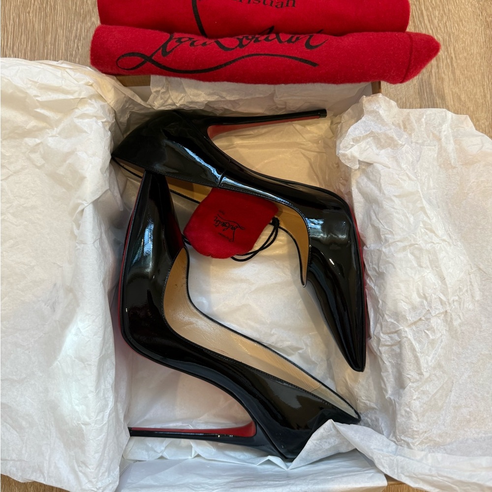 Christian Louboutin So Kate 120mm Heels – Black Patent Leather